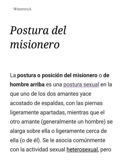 Postura del misionero